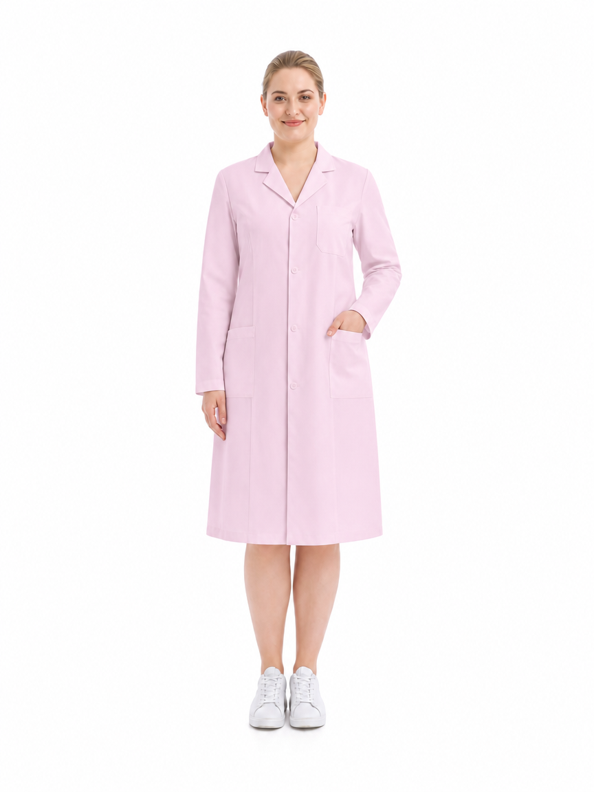 Women's Altair Classic Long Sleeve Lab Coat - Therma Pink