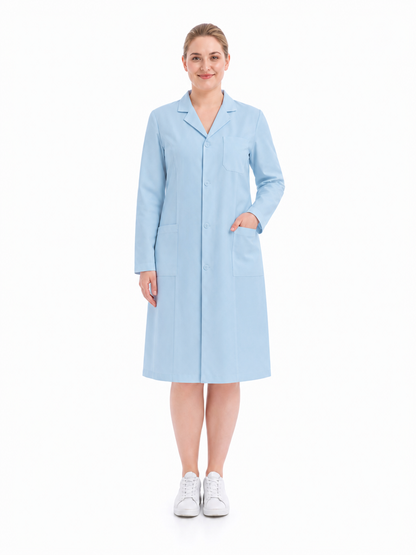 Women's Altair Classic Long Sleeve Lab Coat - Therma Blue