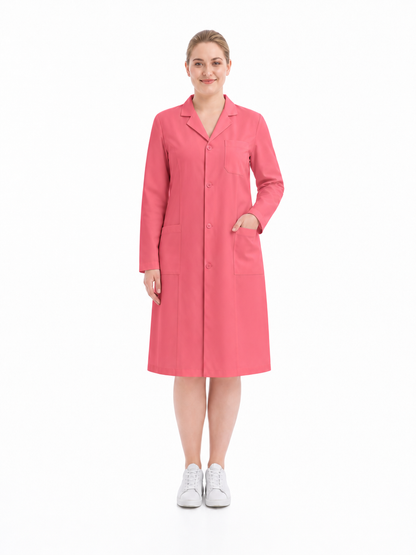 Women's Altair Classic Long Sleeve Lab Coat - Therma Watermelon Red
