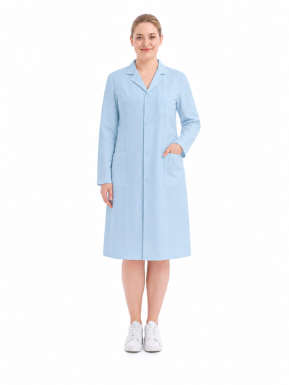 Women's Altair Classic Long Sleeve Lab Coat - Aegis Coat Medium Blue