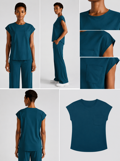 Women's Aegis Cap Sleeve Pocket Scrub Top product image