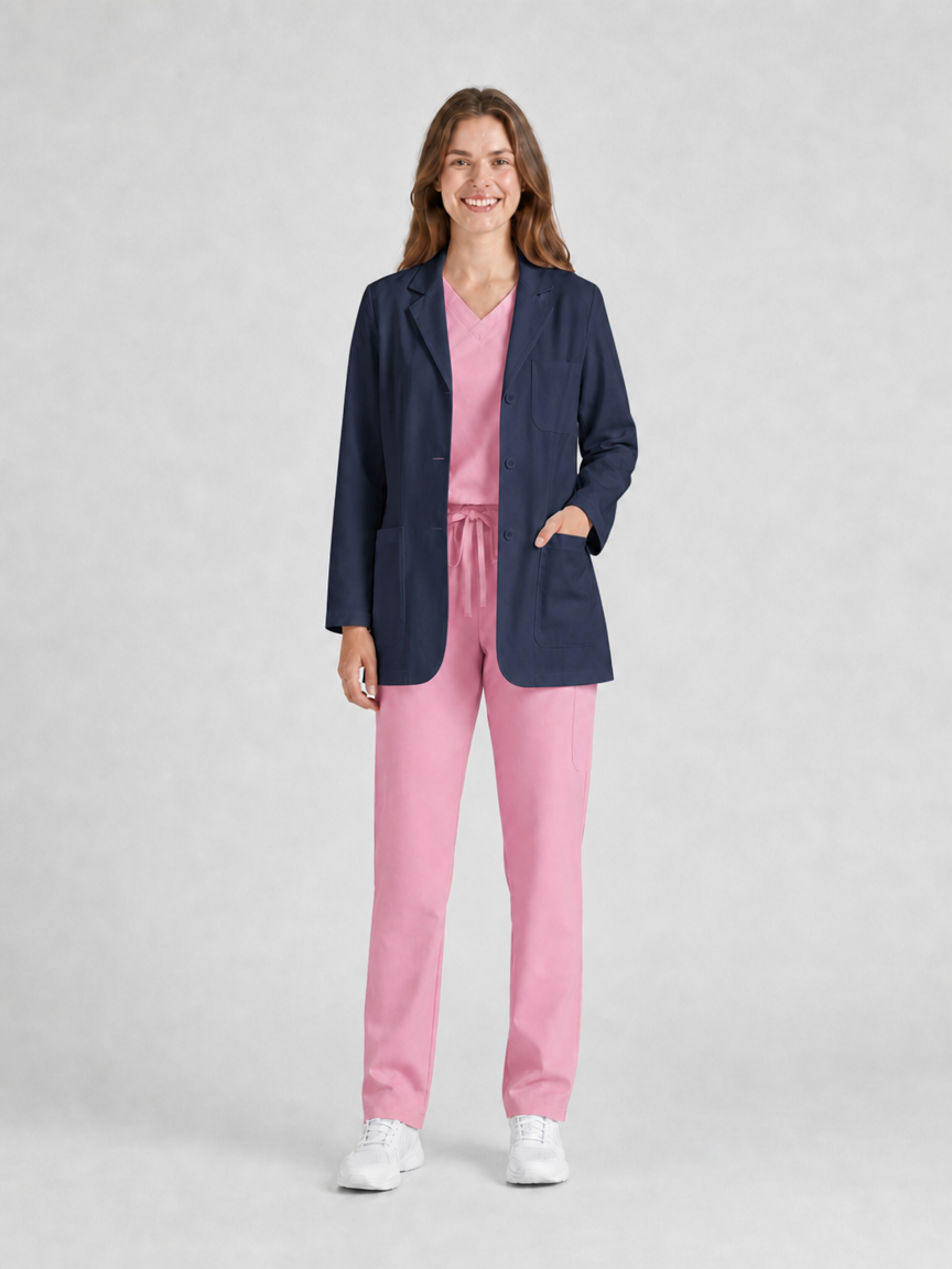 Women's Nuvra Classic Long Sleeve Lab Coat - Aegis Coat Dark Teal