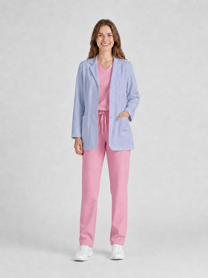 Women's Nuvra Classic Long Sleeve Lab Coat - Cotura Light Purplish Blue