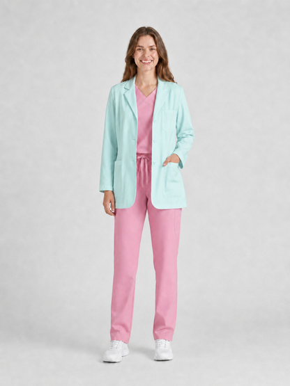 Women's Nuvra Classic Long Sleeve Lab Coat - Cotura Light Green