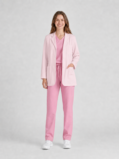 Women's Nuvra Classic Long Sleeve Lab Coat - Aegis Coat Pink