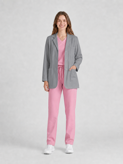 Women's Nuvra Classic Long Sleeve Lab Coat - Cotura Cool Gray