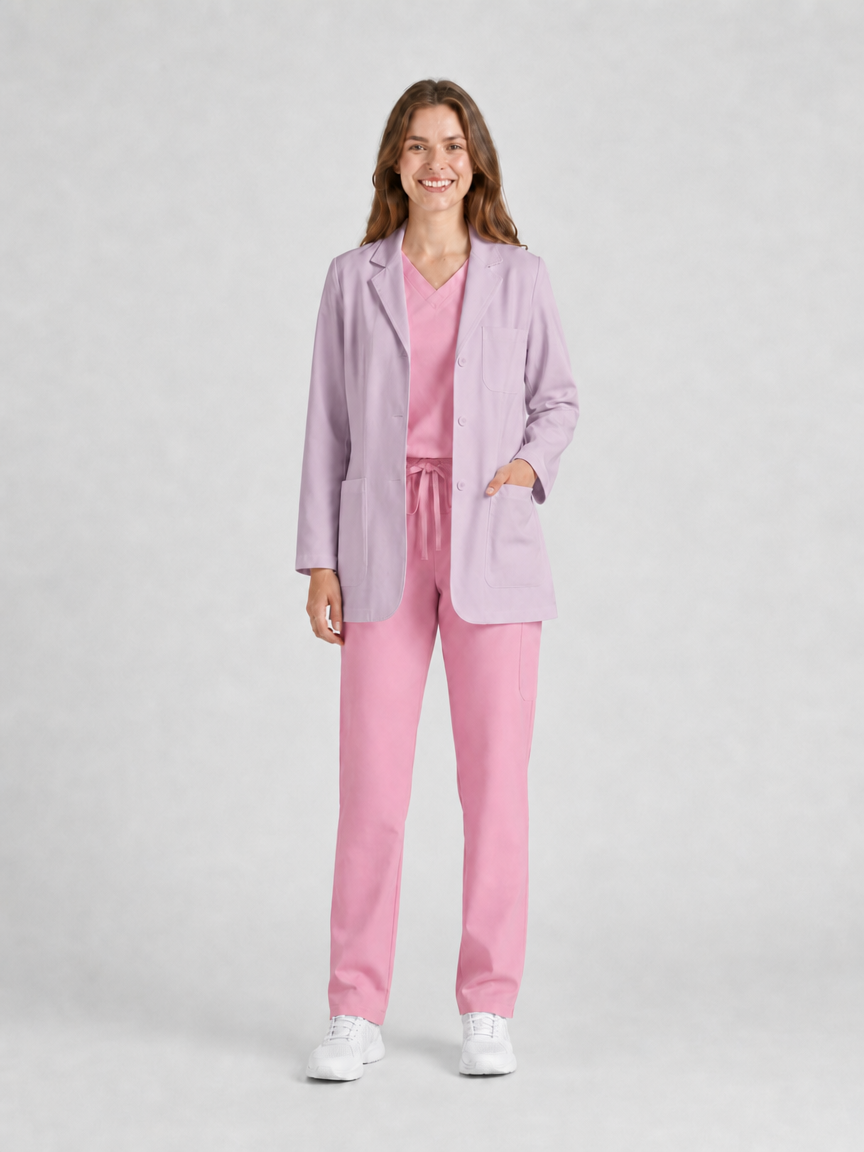 Women's Nuvra Classic Long Sleeve Lab Coat - Vela Mauve