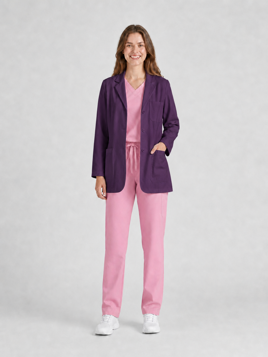 Women's Nuvra Classic Long Sleeve Lab Coat - Vela Purple