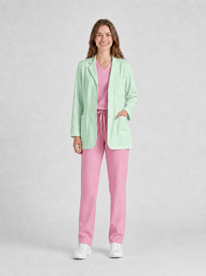 Women's Nuvra Classic Long Sleeve Lab Coat - Vela Emerald Green