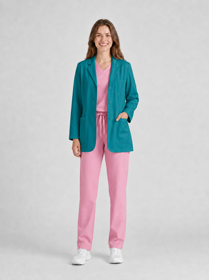 Women's Nuvra Classic Long Sleeve Lab Coat - Vela Lake Blue