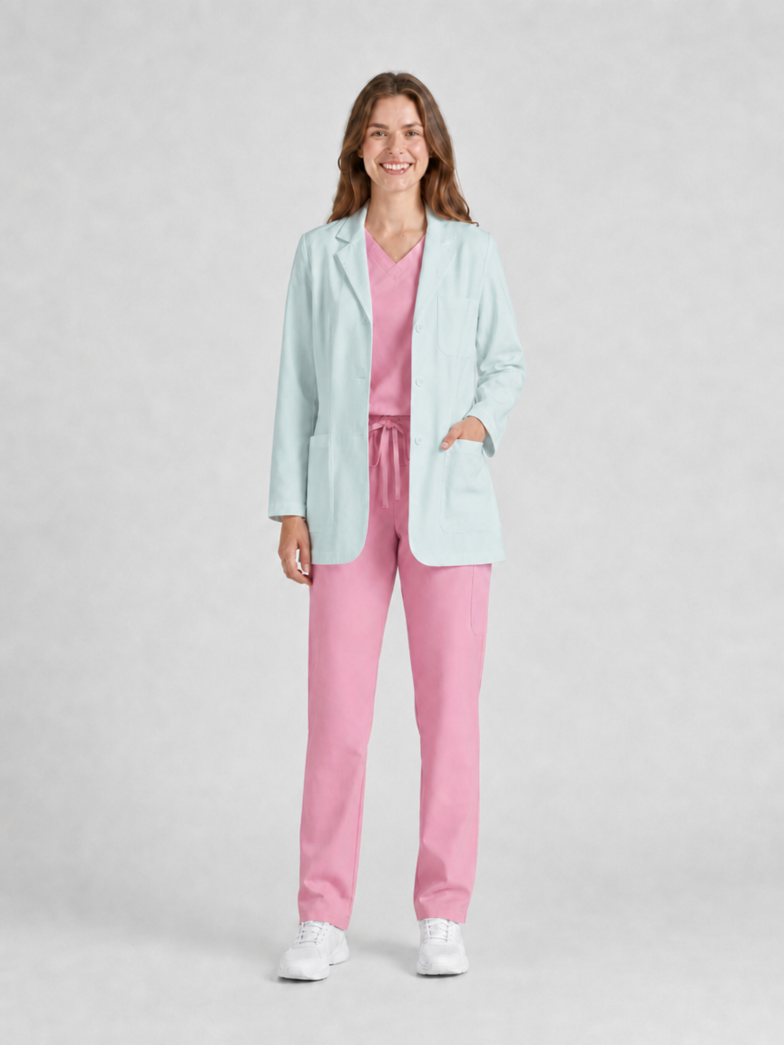 Women's Nuvra Classic Long Sleeve Lab Coat - Aegis Coat Light Green