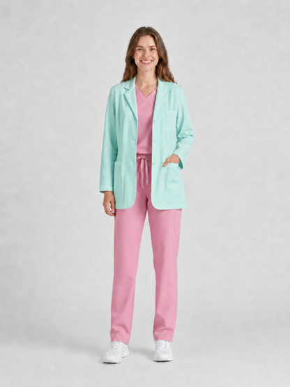 Women's Nuvra Classic Long Sleeve Lab Coat - Targa Light Green