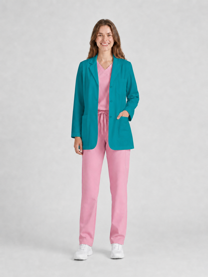 Women's Nuvra Classic Long Sleeve Lab Coat - Targa Lake Blue