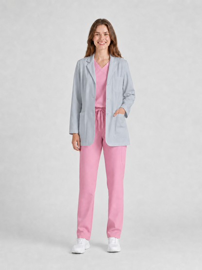 Women's Nuvra Classic Long Sleeve Lab Coat - Targa Gray