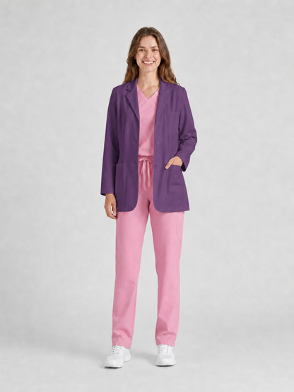 Women's Nuvra Classic Long Sleeve Lab Coat - Targa Purple