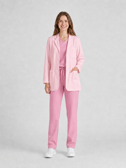 Women's Nuvra Classic Long Sleeve Lab Coat - Mova Pink