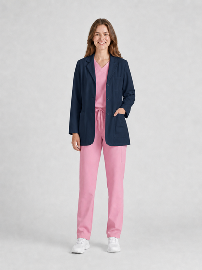 Women's Nuvra Classic Long Sleeve Lab Coat - Mova Dark Teal