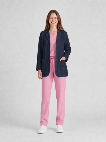 Women's Nuvra Classic Long Sleeve Lab Coat - Silvex Dark Teal