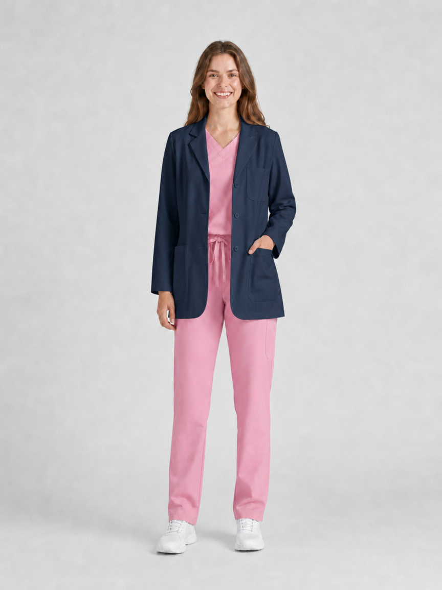 Women's Nuvra Classic Long Sleeve Lab Coat - Therma Dark Teal