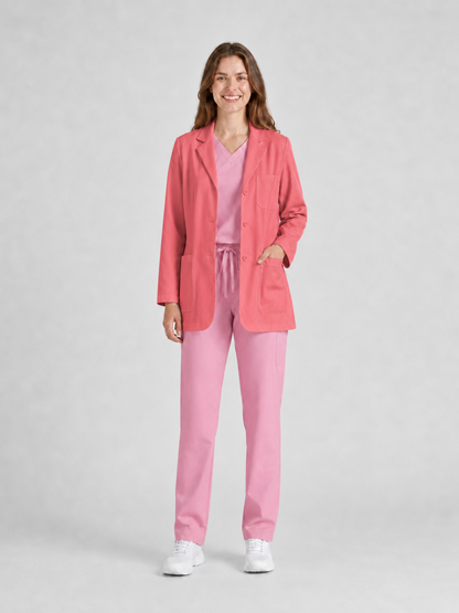 Women's Nuvra Classic Long Sleeve Lab Coat - Therma Watermelon Red