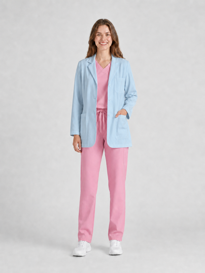 Women's Nuvra Classic Long Sleeve Lab Coat - Aegis Coat Medium Blue