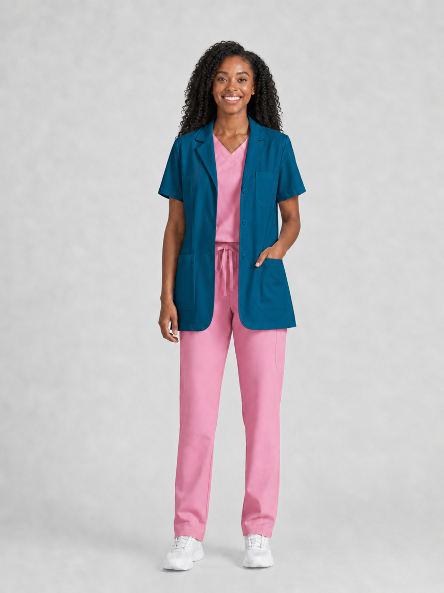 Women's Nuvra Classic Lab Coat - Aegis Coat Peacock Blue