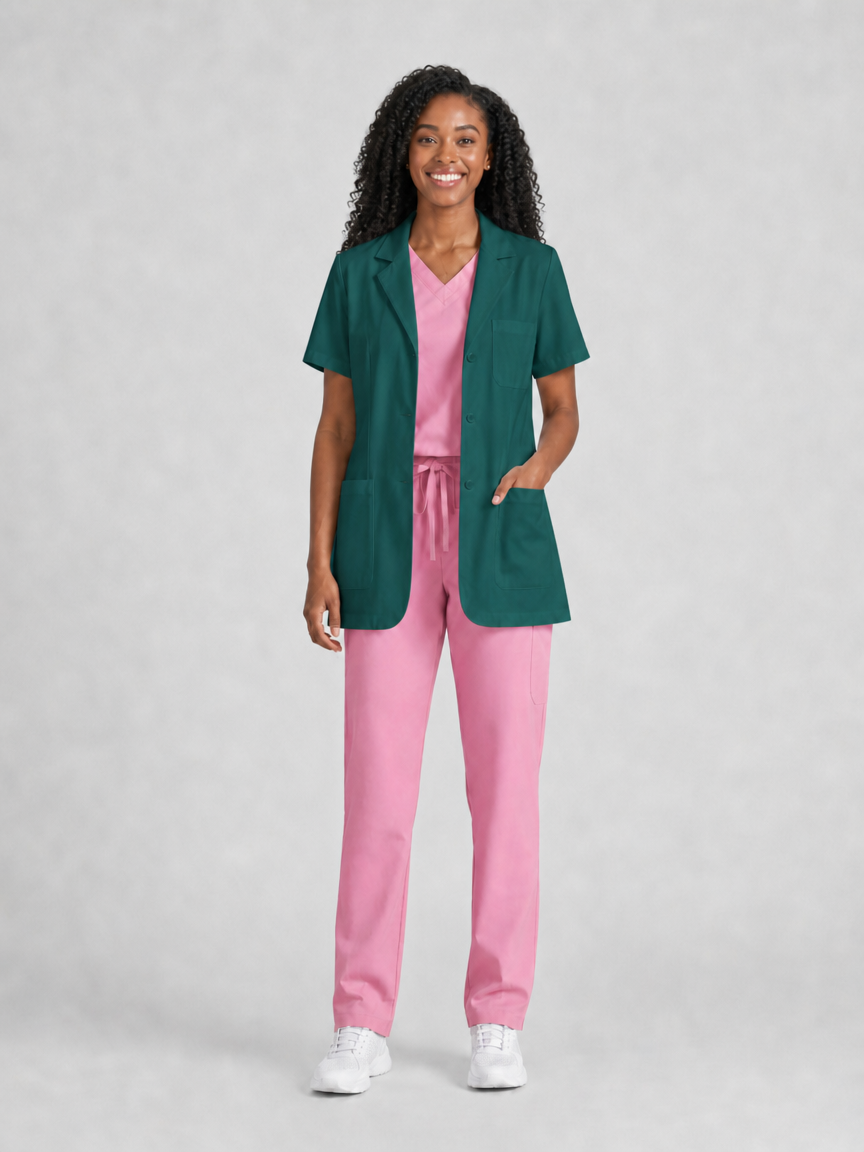 Women's Nuvra Classic Lab Coat - Aegis Coat Dark Green