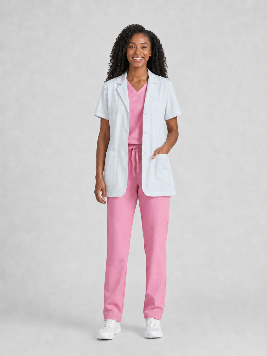 Women's Nuvra Classic Lab Coat - Vela White