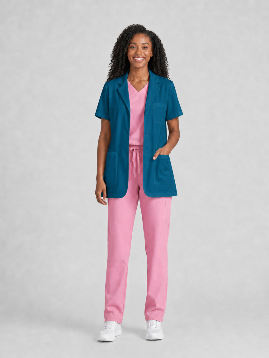 Women's Nuvra Classic Lab Coat - Vela Peacock Blue