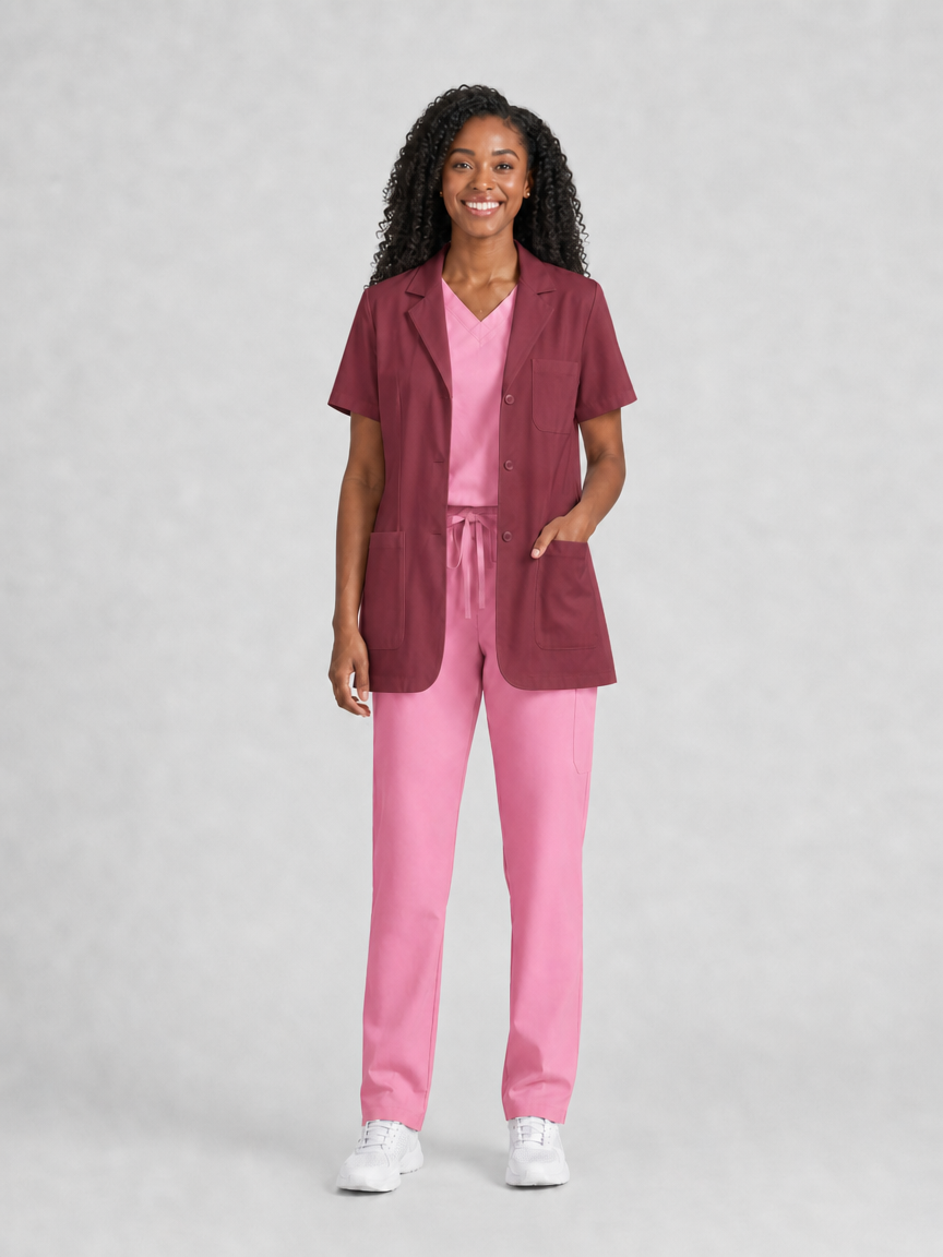 Women's Nuvra Classic Lab Coat - Targa Maroon