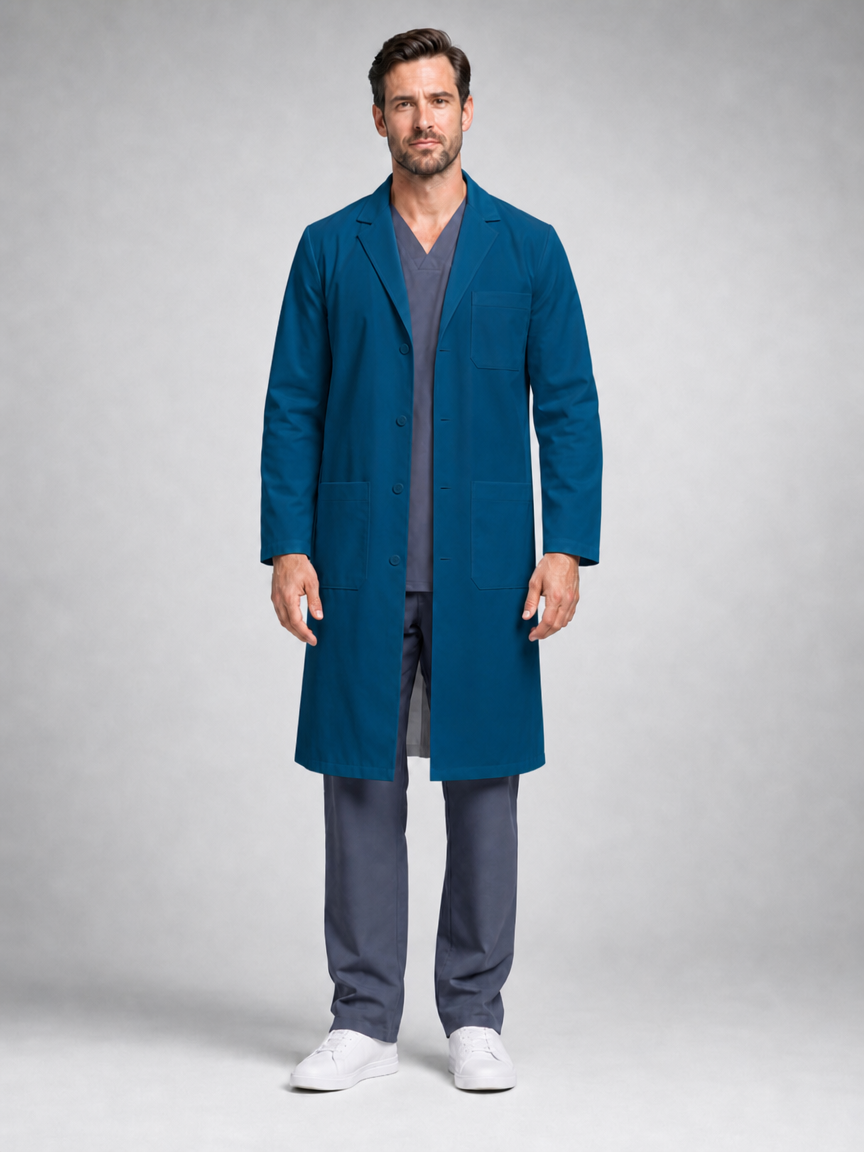 Men's Caelric Structured Lab Coat - Aegis Coat Peacock Blue