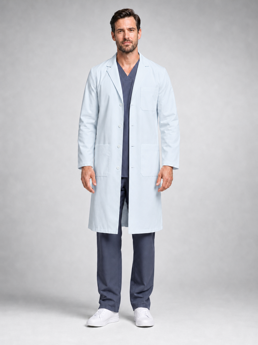 Men's Caelric Structured Lab Coat - Aegis Coat Bleached White