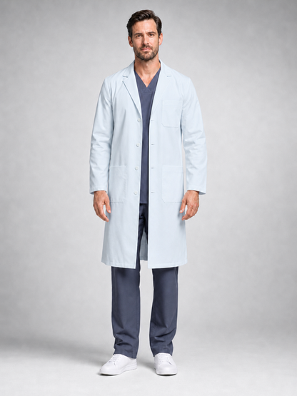 Men's Caelric Structured Lab Coat - Aegis Coat Bleached White