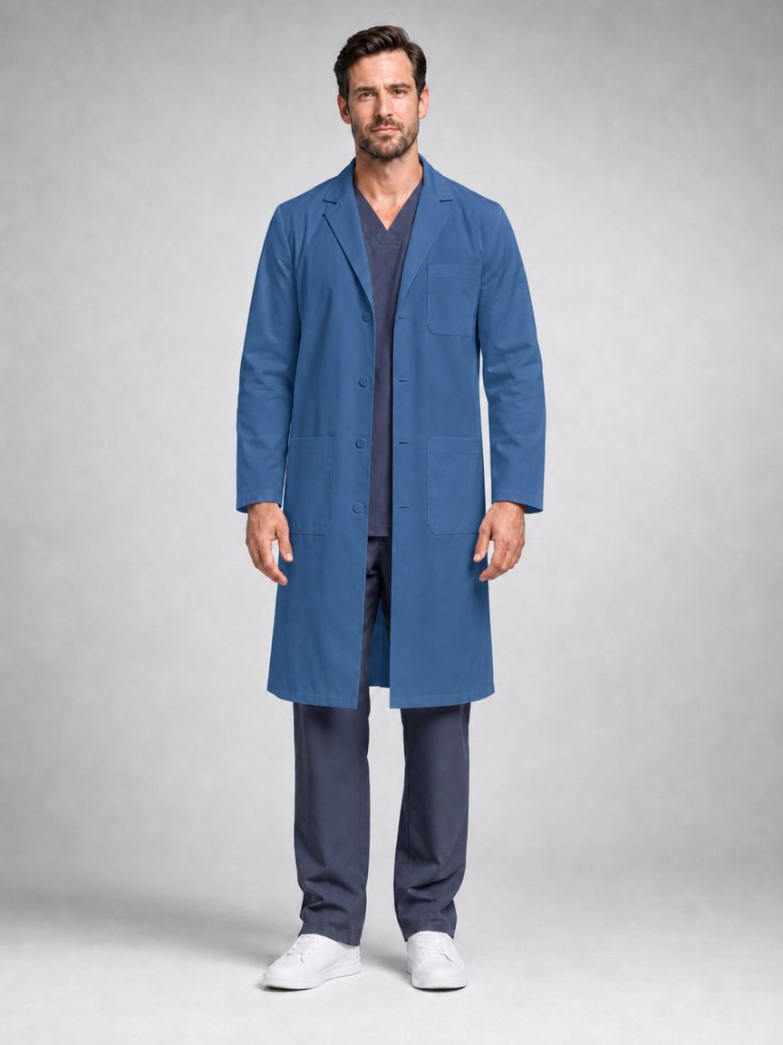 Men's Caelric Structured Lab Coat - Aegis Coat Indigo