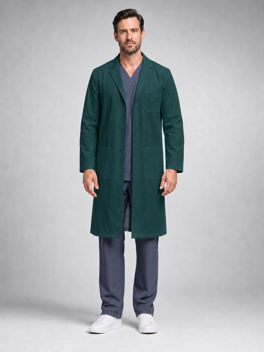 Men's Caelric Structured Lab Coat - Aegis Coat Dark Green