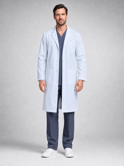 Men's Caelric Structured Lab Coat - Cotura White