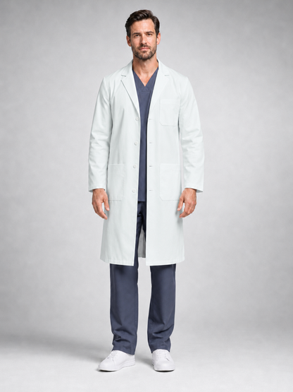 Men's Caelric Structured Lab Coat - Aegis Coat White