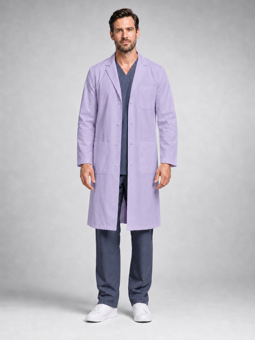 Men's Caelric Structured Lab Coat - Cotura Light Purple