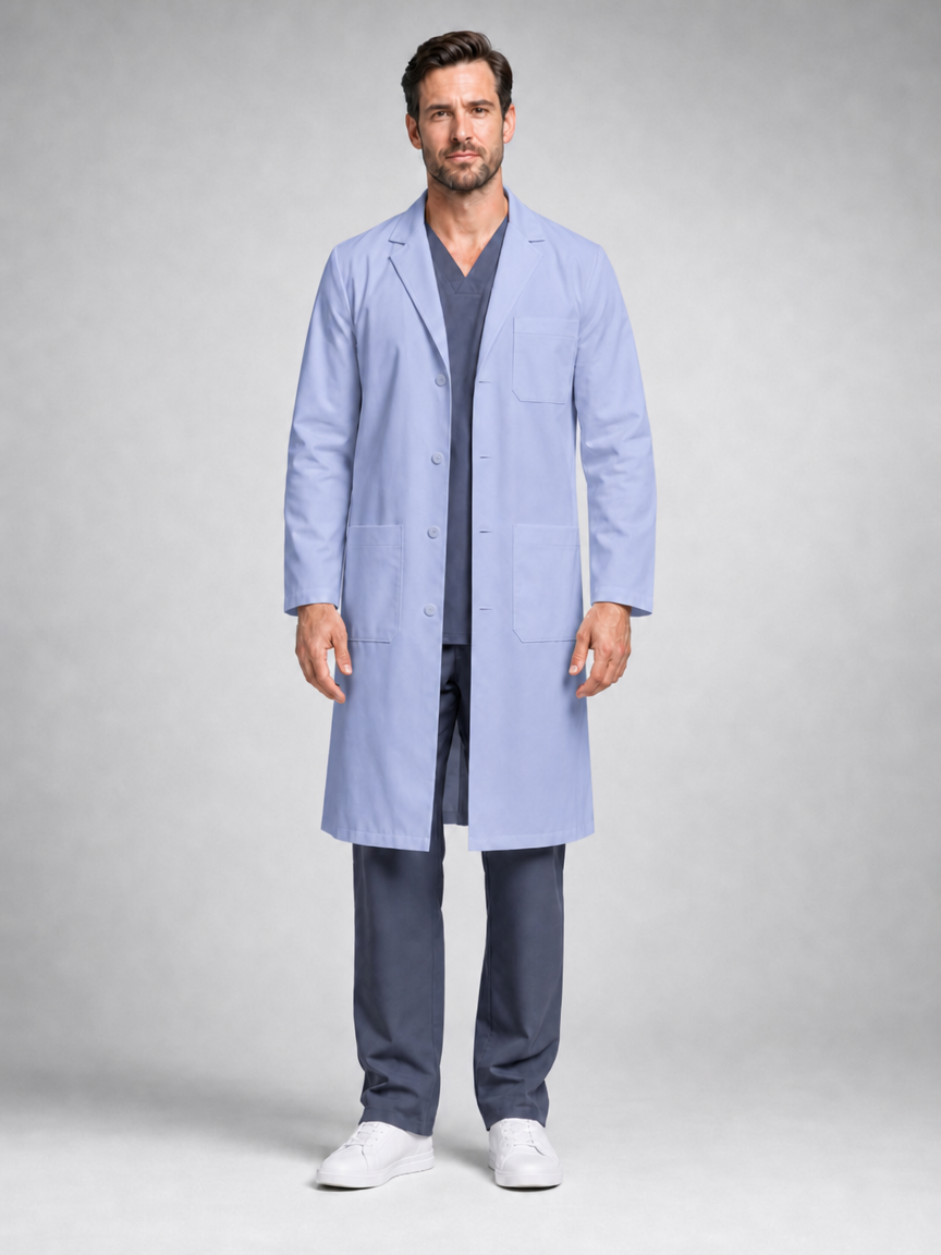 Men's Caelric Structured Lab Coat - Cotura Light Purplish Blue