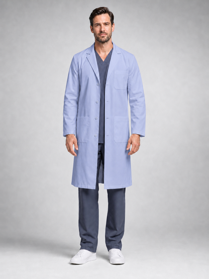 Men's Caelric Structured Lab Coat - Cotura Light Purplish Blue