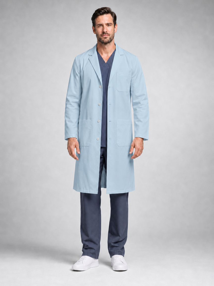 Men's Caelric Structured Lab Coat - Cotura Blue