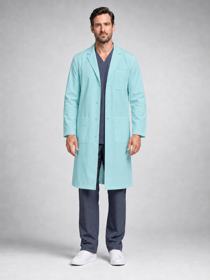 Men's Caelric Structured Lab Coat - Cotura Aqua Green