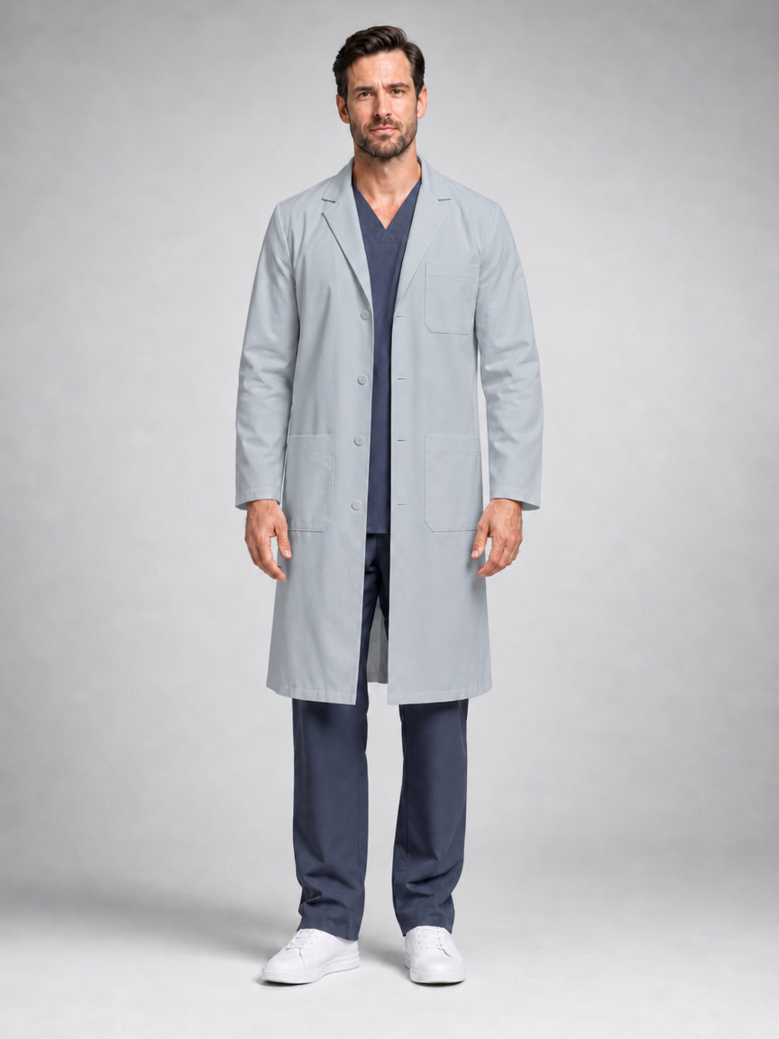 Men's Caelric Structured Lab Coat - Cotura Light Gray