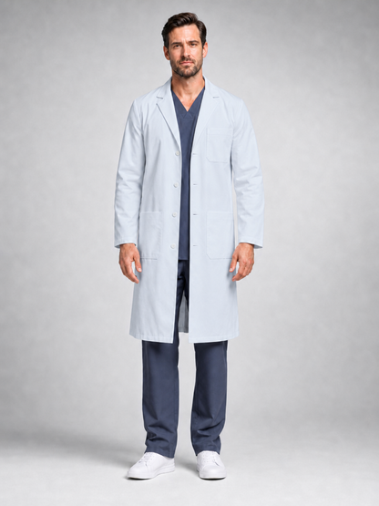 Men's Caelric Structured Lab Coat - Vela White