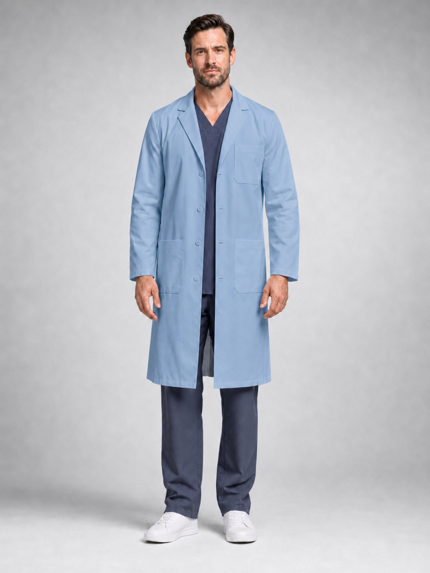 Men's Caelric Structured Lab Coat - Vela Medium Blue