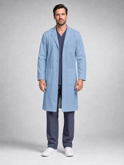 Men's Caelric Structured Lab Coat - Vela Medium Blue