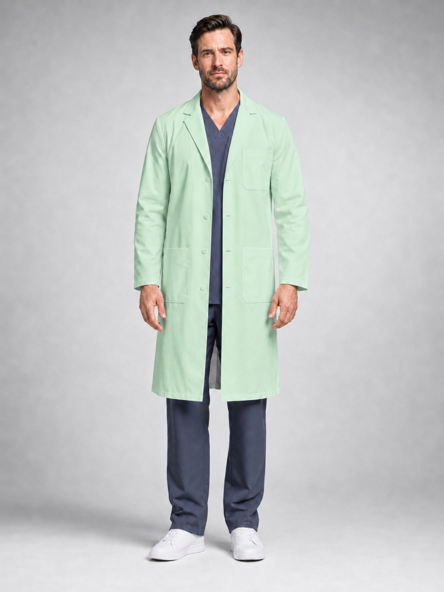 Men's Caelric Structured Lab Coat - Vela Emerald Green