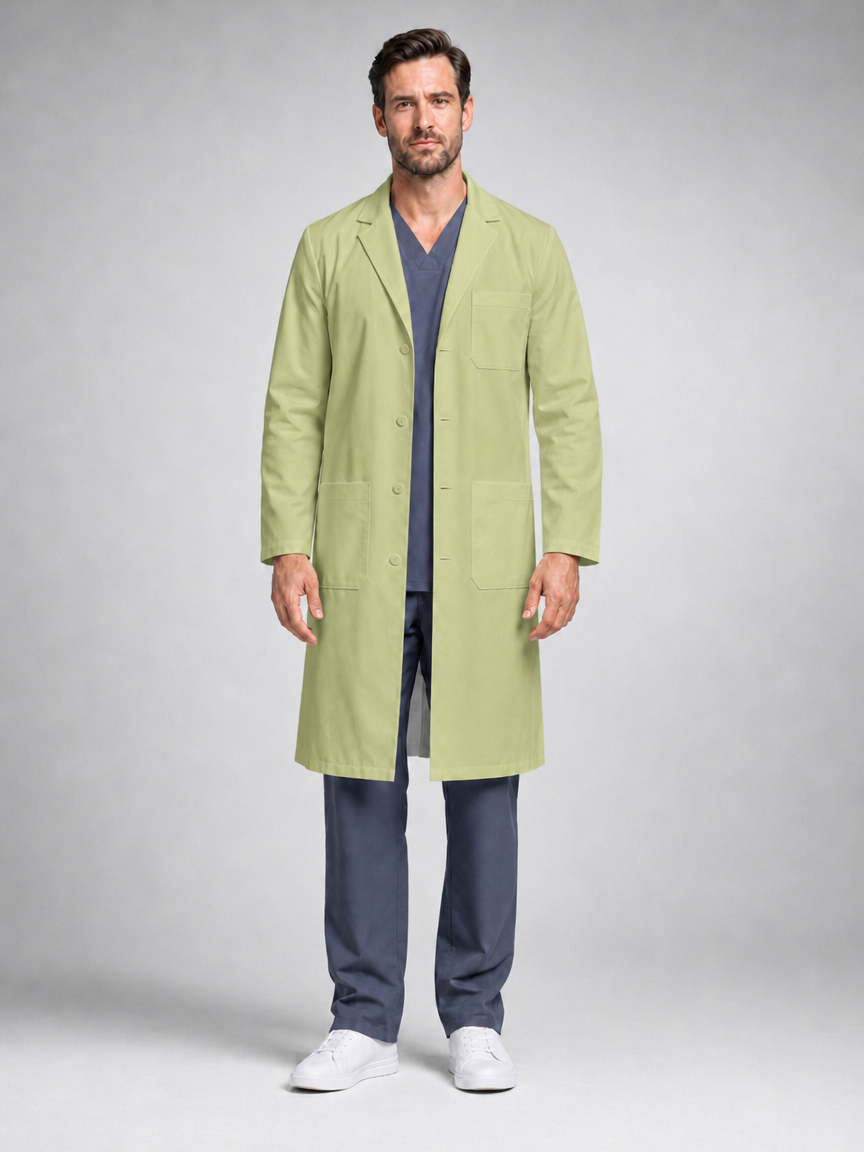 Men's Caelric Structured Lab Coat - Vela Apple Green