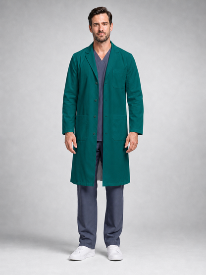 Men's Caelric Structured Lab Coat - Vela Green