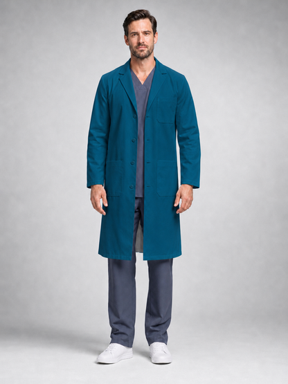 Men's Caelric Structured Lab Coat - Vela Peacock Blue